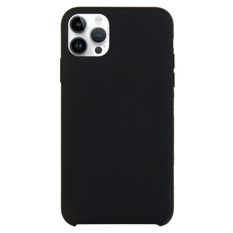 Solid Silicone Phone Case For iPhone 16 Pro(Black) - iPhone 16 Pro Cases by buy2fix | Online Shopping UK | buy2fix