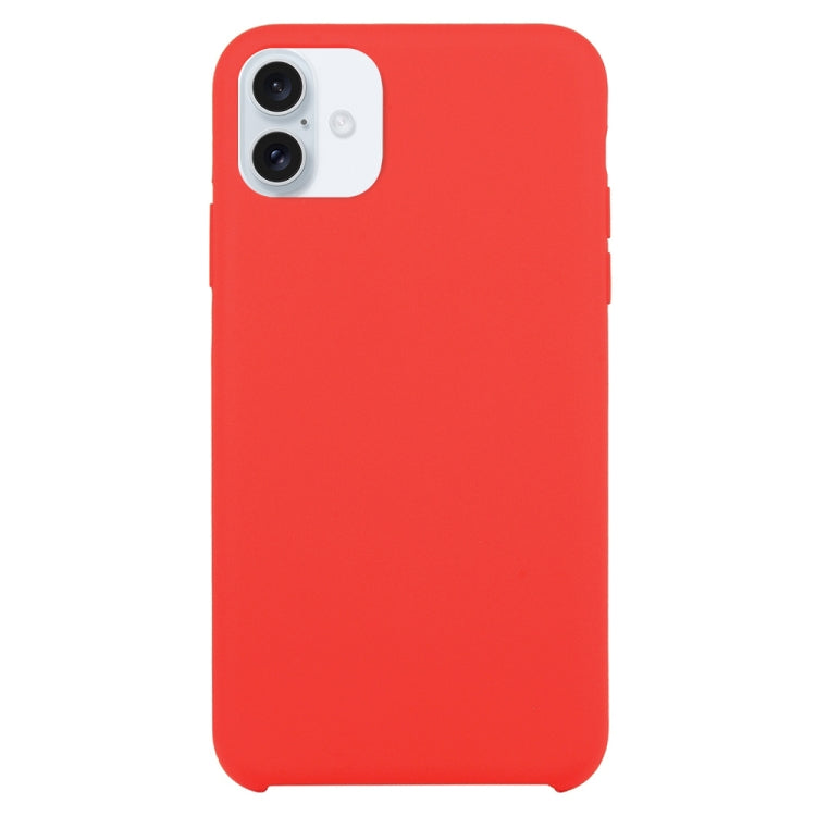 Solid Silicone Phone Case For iPhone 16(Red) - iPhone 16 Cases by buy2fix | Online Shopping UK | buy2fix