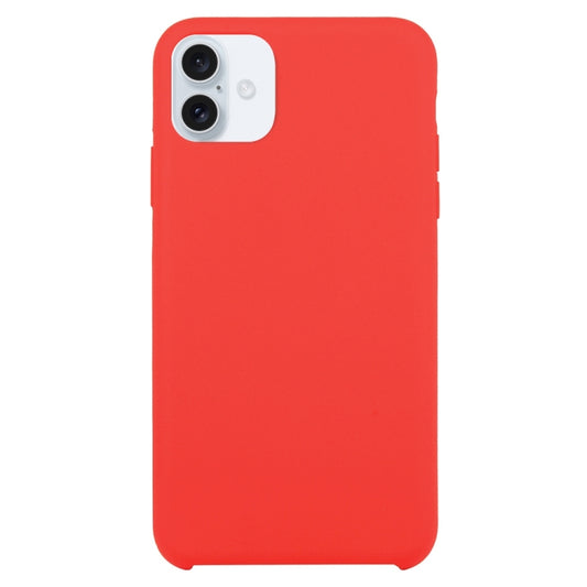 Solid Silicone Phone Case For iPhone 16(Red) - iPhone 16 Cases by buy2fix | Online Shopping UK | buy2fix