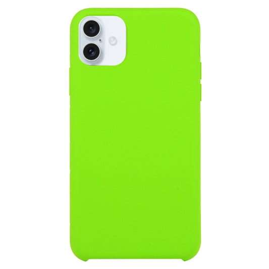 Solid Silicone Phone Case For iPhone 16(Light Green) - iPhone 16 Cases by buy2fix | Online Shopping UK | buy2fix