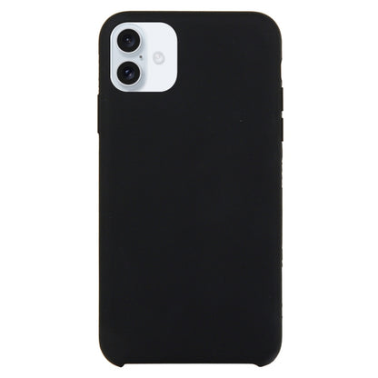 Solid Silicone Phone Case For iPhone 16(Black) - iPhone 16 Cases by buy2fix | Online Shopping UK | buy2fix