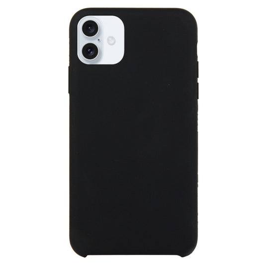 Solid Silicone Phone Case For iPhone 16(Black) - iPhone 16 Cases by buy2fix | Online Shopping UK | buy2fix
