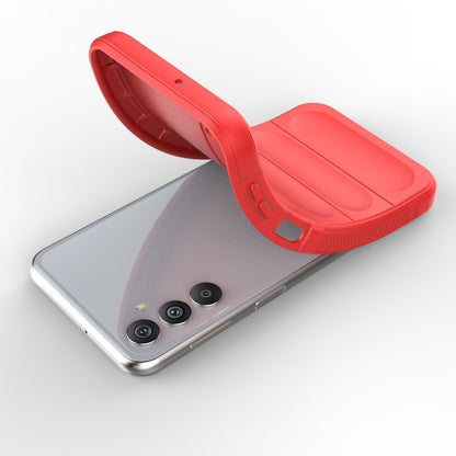 For Samsung Galaxy M34 5G India Magic Shield TPU + Flannel Phone Case(Grey) by buy2fix