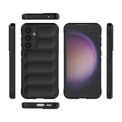 For Samsung Galaxy S23 FE 5G Magic Shield TPU + Flannel Phone Case(Black) - Galaxy S23 FE 5G Cases by buy2fix | Online Shopping UK | buy2fix