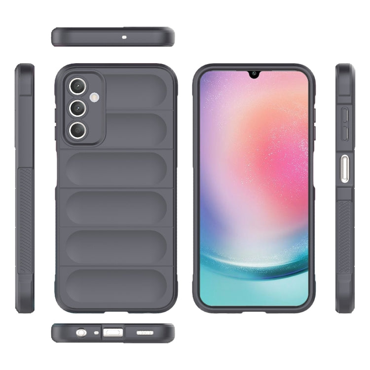 For Samsung Galaxy A25 5G Magic Shield TPU + Flannel Phone Case(Dark Grey) by buy2fix