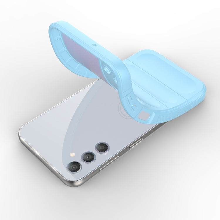 For Samsung Galaxy A25 5G Magic Shield TPU + Flannel Phone Case(Light Blue) by buy2fix