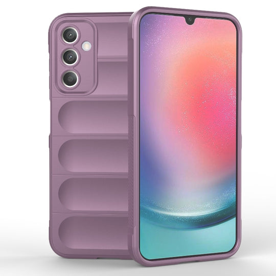 For Samsung Galaxy A25 5G Magic Shield TPU + Flannel Phone Case(Purple)