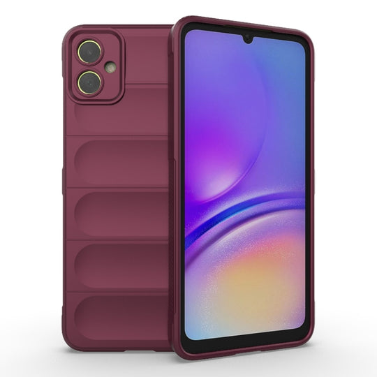 For Samsung Galaxy A05 4G Magic Shield TPU + Flannel Phone Case(Wine Red)
