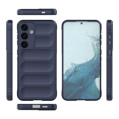 For Samsung Galaxy S24+ 5G Magic Shield TPU + Flannel Phone Case(Dark Blue) - Galaxy S24+ 5G Cases by buy2fix | Online Shopping UK | buy2fix