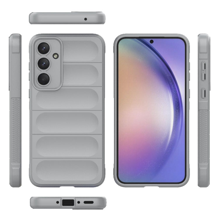 For Samsung Galaxy A35 5G Magic Shield TPU + Flannel Phone Case(Grey) by buy2fix