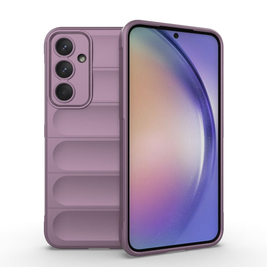 For Samsung Galaxy A35 5G Magic Shield TPU + Flannel Phone Case(Purple)