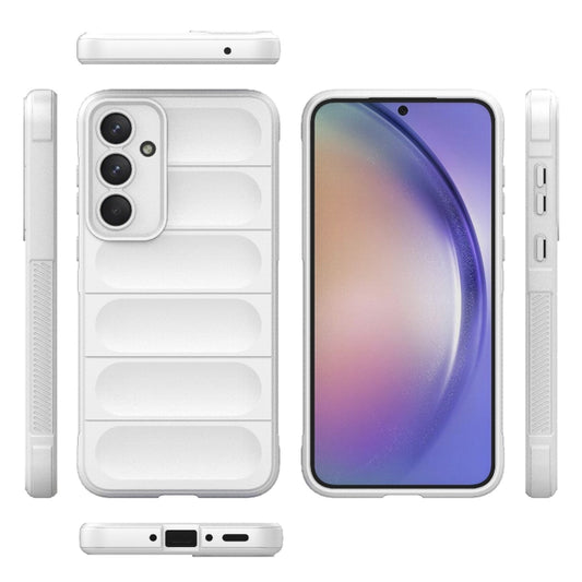 For Samsung Galaxy A35 5G Magic Shield TPU + Flannel Phone Case(White) by buy2fix