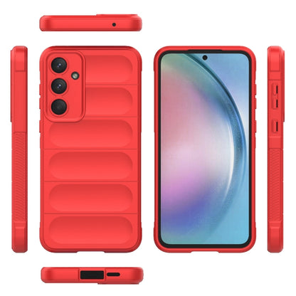 For Samsung Galaxy A55 5G Magic Shield TPU + Flannel Phone Case(Red) by buy2fix