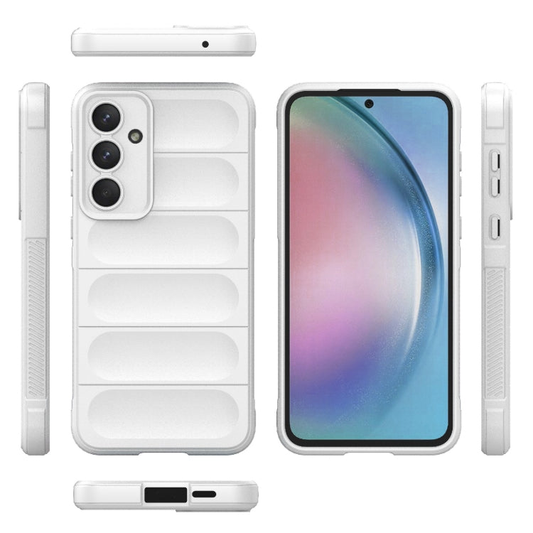 For Samsung Galaxy A55 5G Magic Shield TPU + Flannel Phone Case(White) by buy2fix