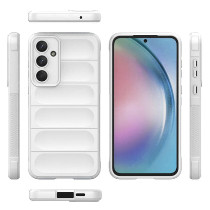 For Samsung Galaxy A55 5G Magic Shield TPU + Flannel Phone Case(White) by buy2fix
