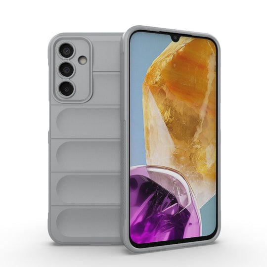 For Samsung Galaxy M15 5G Global Magic Shield TPU + Flannel Phone Case(Grey)