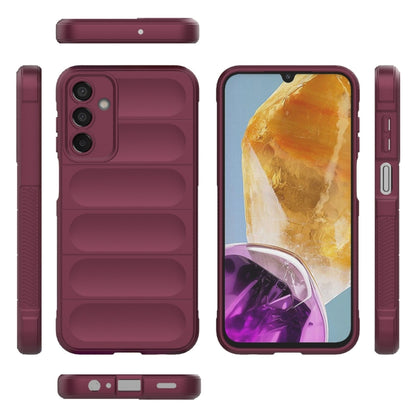 For Samsung Galaxy M15 5G Global Magic Shield TPU + Flannel Phone Case(Wine Red) by buy2fix