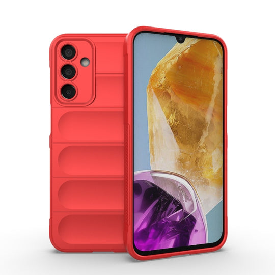 For Samsung Galaxy F15 5G Global Magic Shield TPU + Flannel Phone Case(Red)