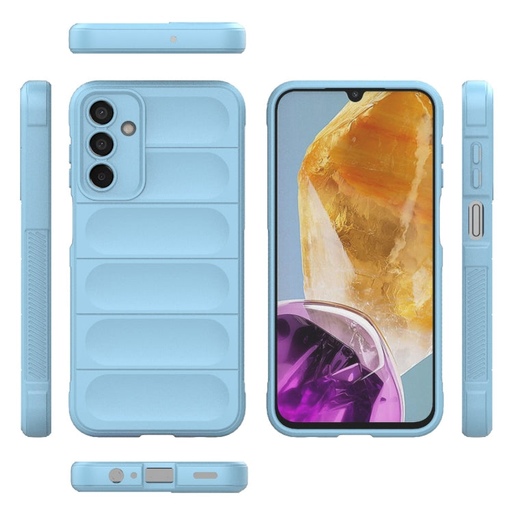 For Samsung Galaxy F15 5G Global Magic Shield TPU + Flannel Phone Case(Light Blue) by buy2fix