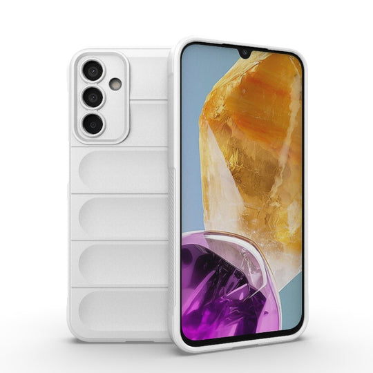For Samsung Galaxy F15 5G Global Magic Shield TPU + Flannel Phone Case(White)