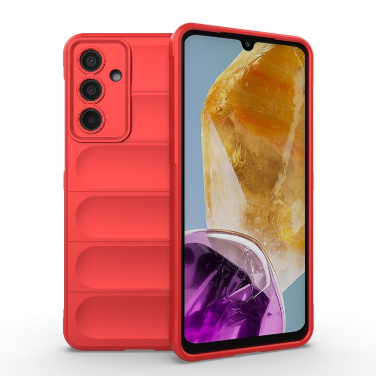 For Samsung Galaxy M55 5G Magic Shield TPU + Flannel Phone Case(Red) by buy2fix