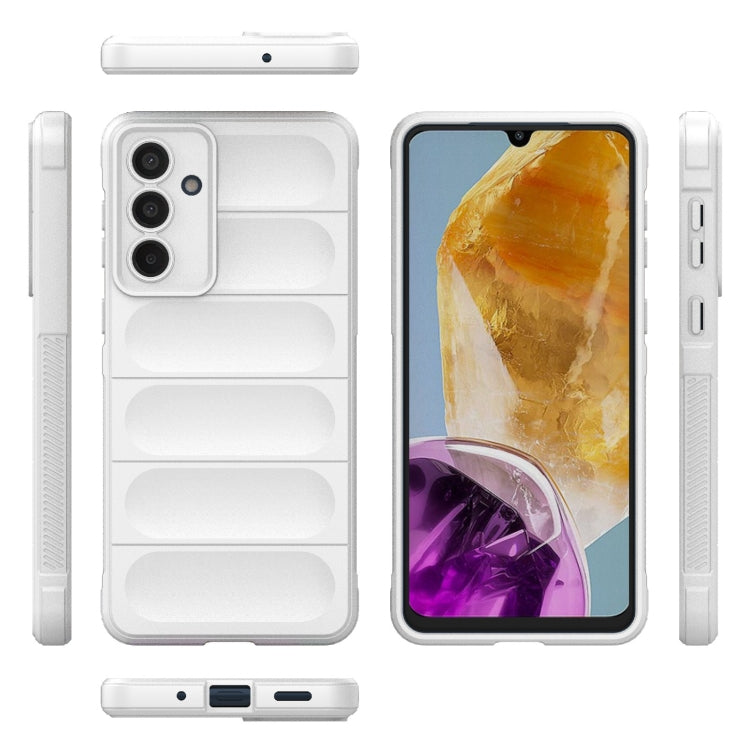 For Samsung Galaxy M55 5G Magic Shield TPU + Flannel Phone Case(White) by buy2fix