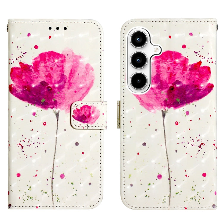 For Samsung Galaxy A35 5G 3D Painting Horizontal Flip Leather Phone Case(Flower) by buy2fix
