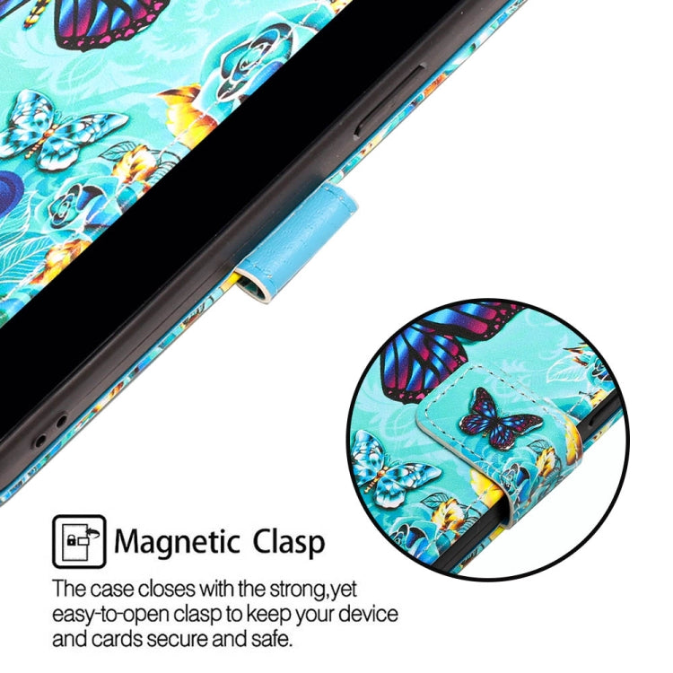 For Samsung Galaxy A55 Colored Drawing Pattern Plain Weave Leather Phone Case(Roses On Black) by buy2fix