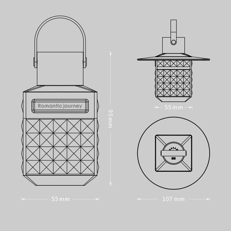 Outdoor Portable LED Camping Light Rechargeable Emergency Light(Black) by buy2fix