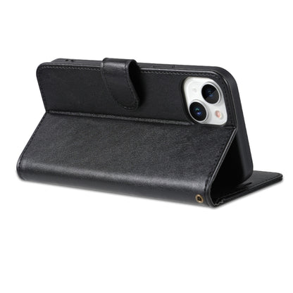 For iPhone 15 AZNS Sheepskin Texture Flip Leather Phone Case(Black) - iPhone 15 Cases by AZNS | Online Shopping UK | buy2fix