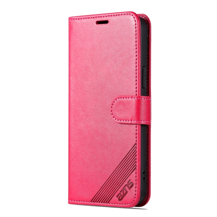 For iPhone 15 AZNS Sheepskin Texture Flip Leather Phone Case(Red) - iPhone 15 Cases by AZNS | Online Shopping UK | buy2fix