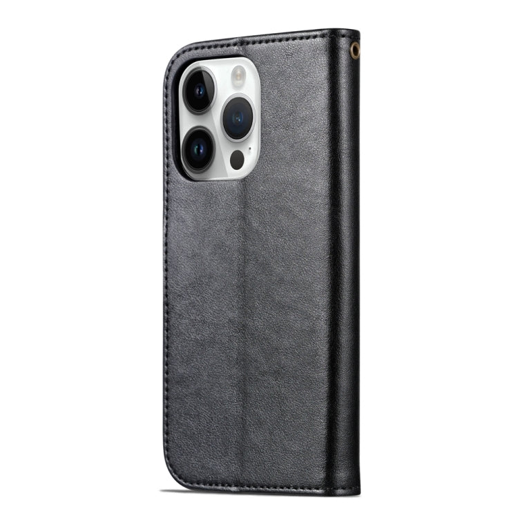 For iPhone 15 Pro AZNS Sheepskin Texture Flip Leather Phone Case(Black) - iPhone 15 Pro Cases by AZNS | Online Shopping UK | buy2fix