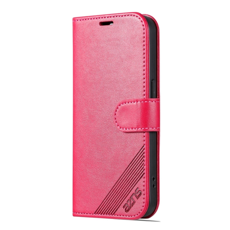 For iPhone 15 Pro AZNS Sheepskin Texture Flip Leather Phone Case(Red) - iPhone 15 Pro Cases by AZNS | Online Shopping UK | buy2fix
