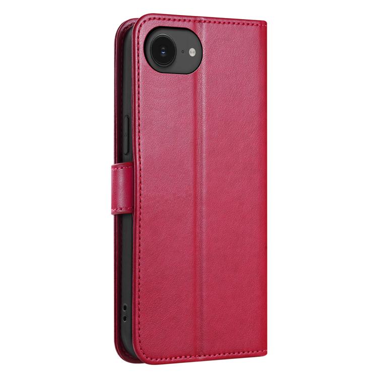 For iPhone 16e AZNS Sheepskin Texture Flip Leather Phone Case(Red) - iPhone 16e Cases by AZNS | Online Shopping UK | buy2fix