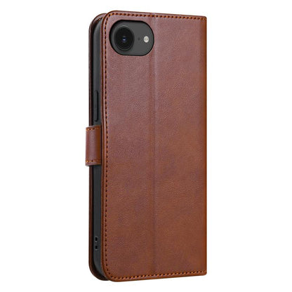 For iPhone 16e AZNS Sheepskin Texture Flip Leather Phone Case(Brown) - iPhone 16e Cases by AZNS | Online Shopping UK | buy2fix