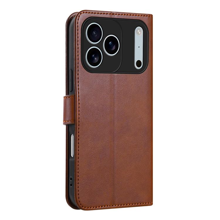 For iPhone 17 Pro AZNS Sheepskin Texture Flip Leather Phone Case(Brown) - iPhone 17 Pro Cases by AZNS | Online Shopping UK | buy2fix