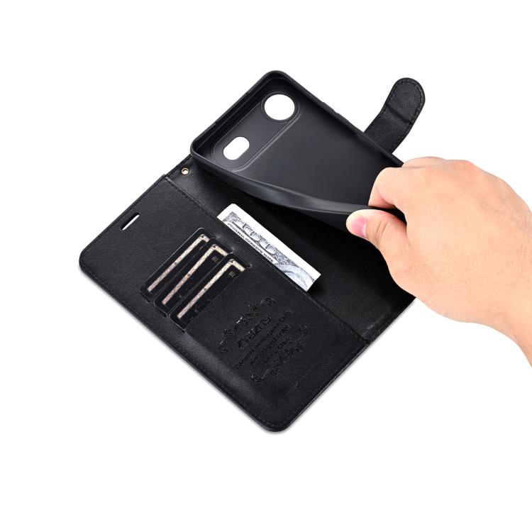 For iPhone 17 Air AZNS Sheepskin Texture Flip Leather Phone Case(Black) - iPhone 17 Air Cases by AZNS | Online Shopping UK | buy2fix