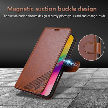 For iPhone 17 Air AZNS Sheepskin Texture Flip Leather Phone Case(Black) - iPhone 17 Air Cases by AZNS | Online Shopping UK | buy2fix