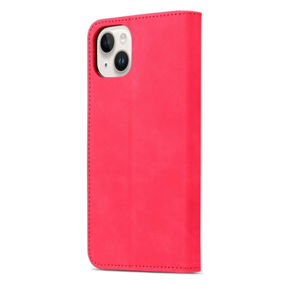 For iPhone 15 AZNS Skin Feel Calf Texture Flip Leather Phone Case(Red) - iPhone 15 Cases by AZNS | Online Shopping UK | buy2fix