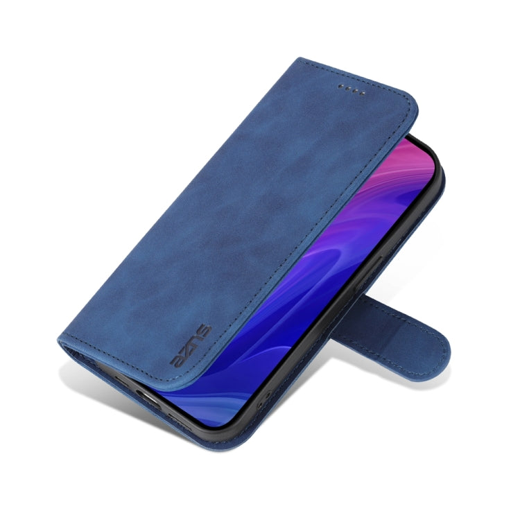 For iPhone 15 Pro AZNS Skin Feel Calf Texture Flip Leather Phone Case(Blue) - iPhone 15 Pro Cases by AZNS | Online Shopping UK | buy2fix