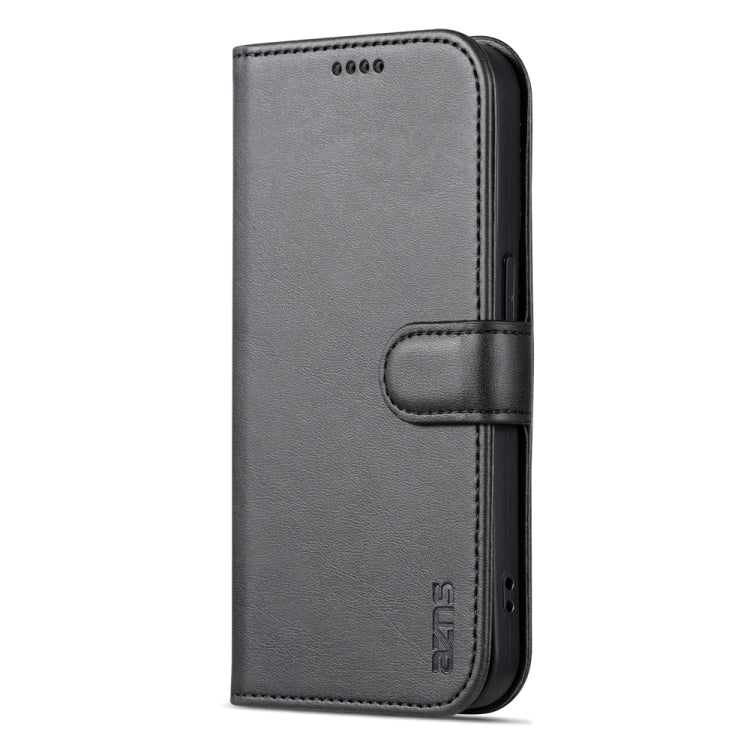 For iPhone 15 Pro AZNS Skin Feel Calf Texture Flip Leather Phone Case(Black) - iPhone 15 Pro Cases by AZNS | Online Shopping UK | buy2fix