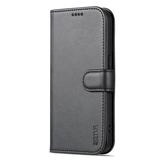 For iPhone 15 Pro AZNS Skin Feel Calf Texture Flip Leather Phone Case(Black) - iPhone 15 Pro Cases by AZNS | Online Shopping UK | buy2fix