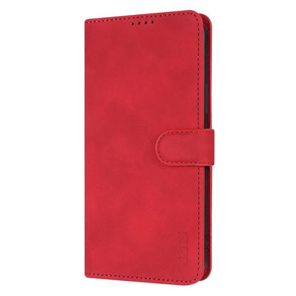 For iPhone 16e AZNS Skin Feel Calf Texture Flip Leather Phone Case(Red) - iPhone 16e Cases by AZNS | Online Shopping UK | buy2fix