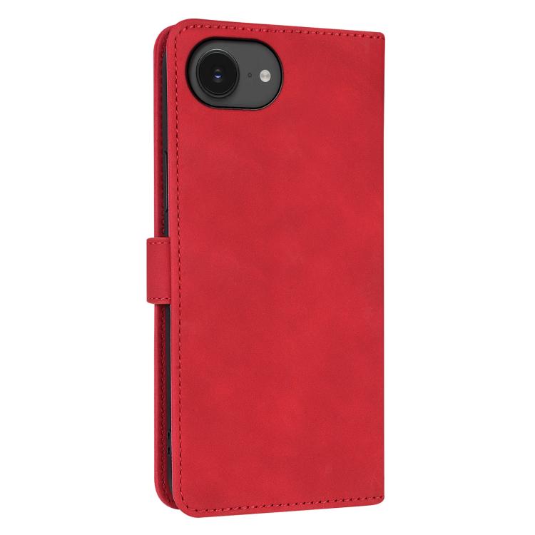 For iPhone 16e AZNS Skin Feel Calf Texture Flip Leather Phone Case(Red) - iPhone 16e Cases by AZNS | Online Shopping UK | buy2fix