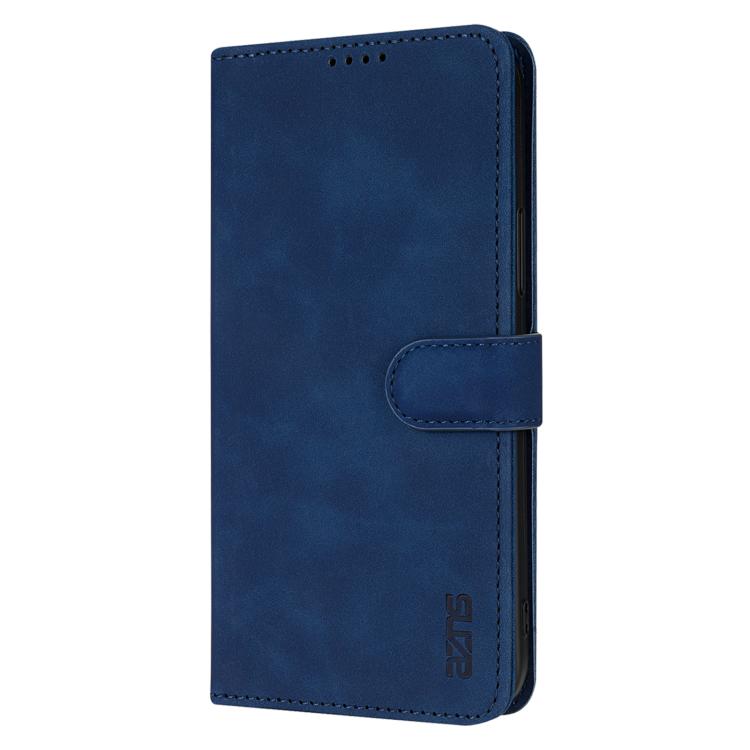 For iPhone 16e AZNS Skin Feel Calf Texture Flip Leather Phone Case(Blue) - iPhone 16e Cases by AZNS | Online Shopping UK | buy2fix
