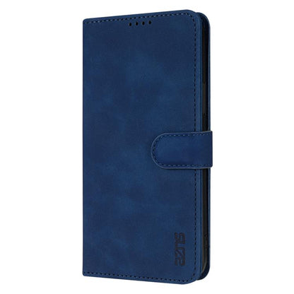 For iPhone 16e AZNS Skin Feel Calf Texture Flip Leather Phone Case(Blue) - iPhone 16e Cases by AZNS | Online Shopping UK | buy2fix