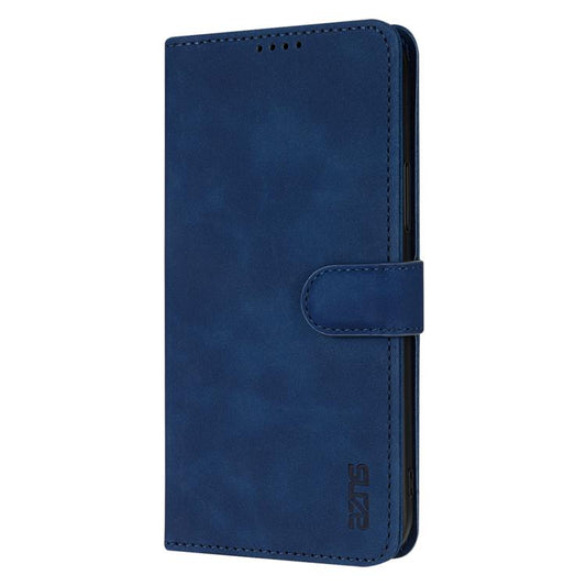 For iPhone 16e AZNS Skin Feel Calf Texture Flip Leather Phone Case(Blue) - iPhone 16e Cases by AZNS | Online Shopping UK | buy2fix