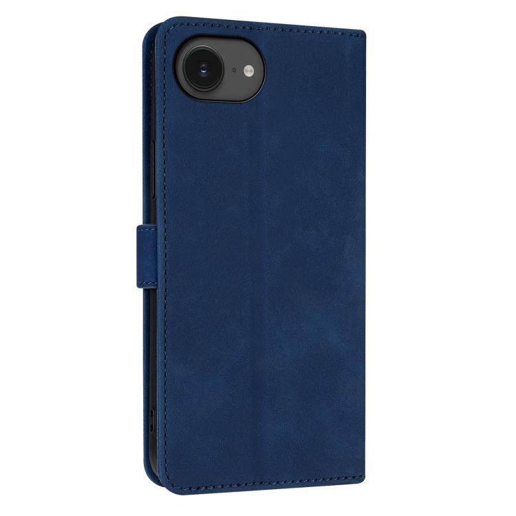 For iPhone 16e AZNS Skin Feel Calf Texture Flip Leather Phone Case(Blue) - iPhone 16e Cases by AZNS | Online Shopping UK | buy2fix