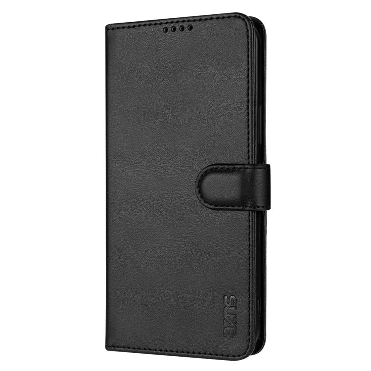 For iPhone 16e AZNS Skin Feel Calf Texture Flip Leather Phone Case(Black) - iPhone 16e Cases by AZNS | Online Shopping UK | buy2fix