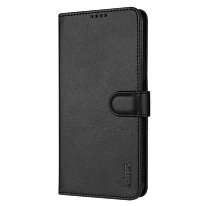 For iPhone 16e AZNS Skin Feel Calf Texture Flip Leather Phone Case(Black) - iPhone 16e Cases by AZNS | Online Shopping UK | buy2fix